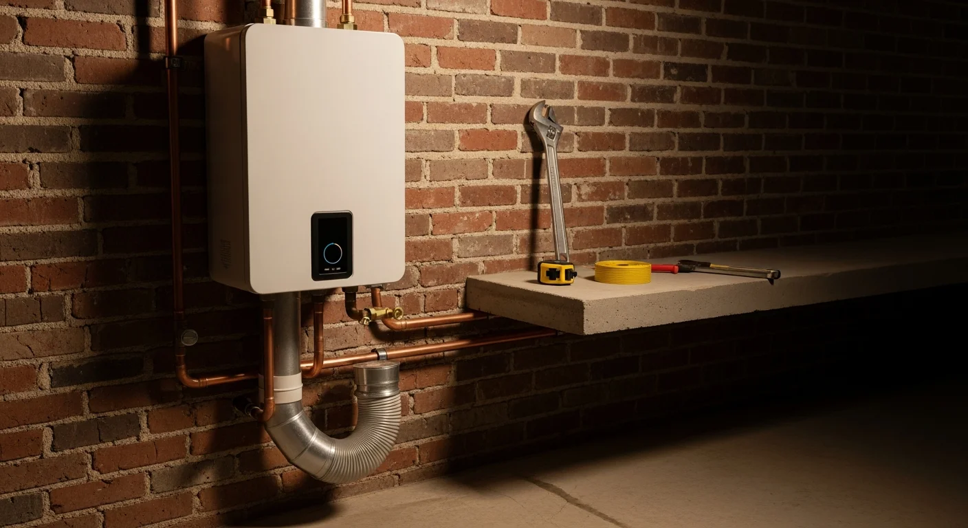 Water heater installation in residential home